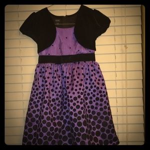 Purple, girls, Easter dress,